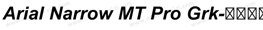 Arial Narrow MT Pro Grk字体转换